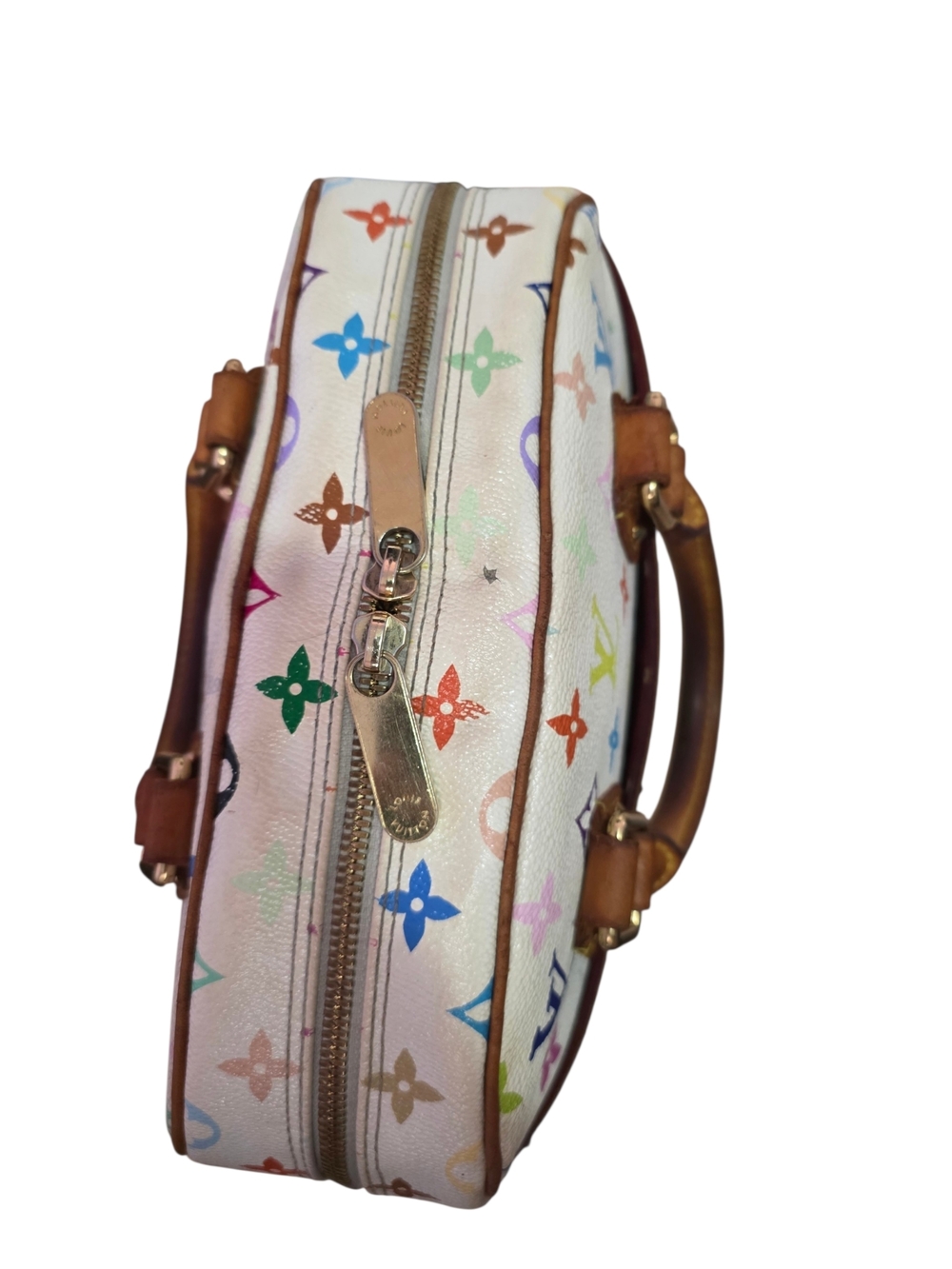 Louis Vuitton Multicolor Trouville White Monogram Bag | Authentic | Vintage - Picture 11 of 14